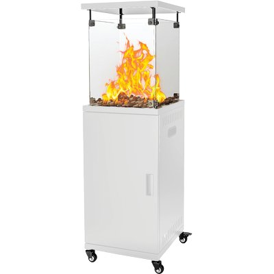 Stufa gas gpl flamex + ruote DOMUS bianco kw 5/13 cm 42x42 h.cm 136 (1 PZ) 2 2636839