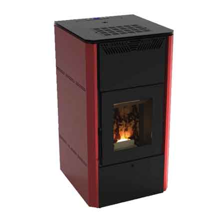 Stufa a pellet termo corvara 32v kw 28,55 - colore bordeaux (1 PZ) 3 Stufa a pellet termo corvara 32v kw 28,55 - colore bordeaux (1 PZ)