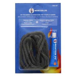 Kit ricambio treccia + silicone alta temperatura 60 ml – รธ 12×2,5 mt (1 PZ)